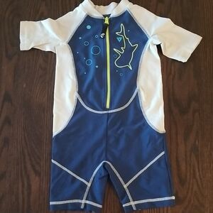 Spirit Of Movement Blue and Cream Swim Suit. Size 12-18mth